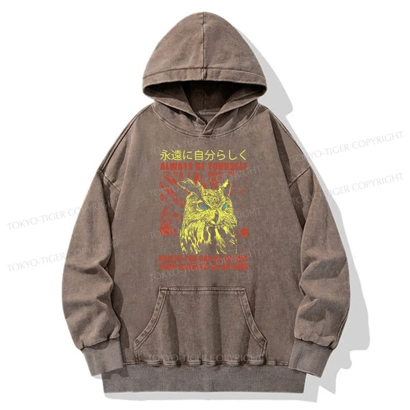 Tokyo-Tiger Always Be Yourself Japanese Washed Hoodie