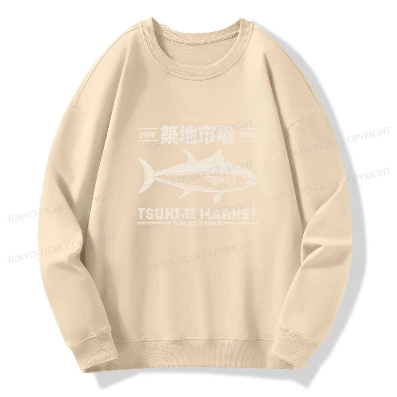 Tokyo-Tiger Retro Tsukiji Fish Market Streetwear Tokyo Sweatshirt