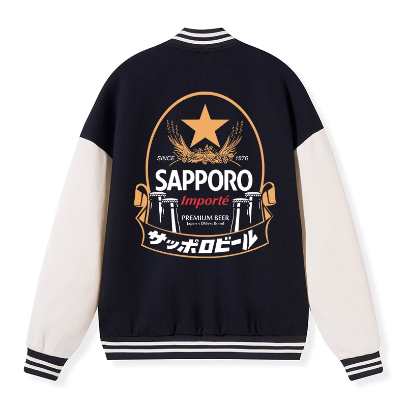 Tokyo-Tiger Sapporo Beer Japanese Memorabilia Embroidery Varsity Jacket