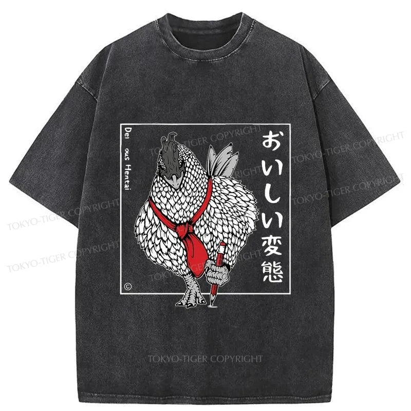 Tokyo-Tiger Delicious Hentai Japanese Washed T-Shirt