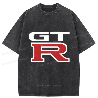 Tokyo-Tiger GTR Logo Japanese Washed T-Shirt