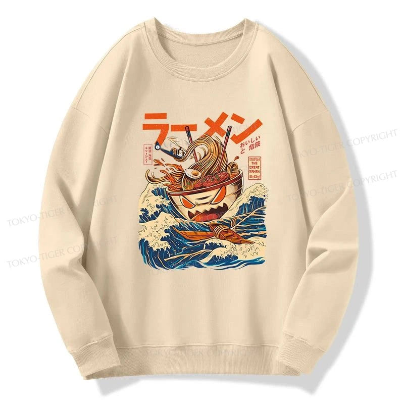 Tokyo-Tiger The Great Wave Ramen Kaiju Sweatshirt