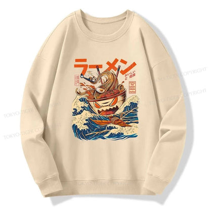 Tokyo-Tiger The Great Wave Ramen Kaiju Sweatshirt