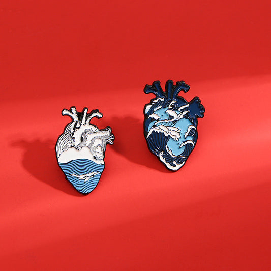 Tokyo-Tiger Kanagawa Heart Japanese Pin