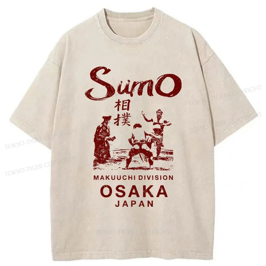 Tokyo-Tiger Sumo Wrestling Osaka Japan Washed T-Shirt