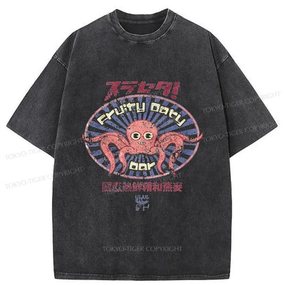 Tokyo-Tiger Fruity Oaty Bars Japan Washed T-Shirt