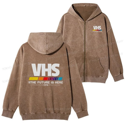 Tokyo-Tiger VHS Japanese Washed Zip Hoodie