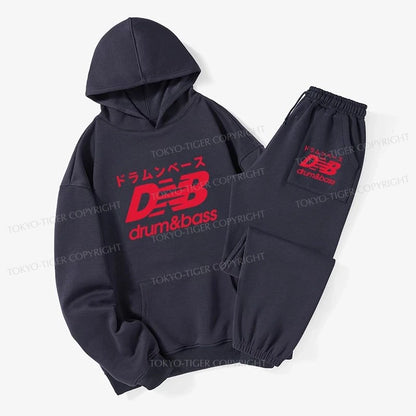 Tokyo-Tiger Drum And Bass Japan Fleece Lined Hoodie Set