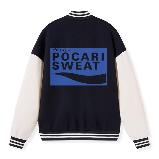 Tokyo-Tiger POCARI SWEAT Logo Embroidery Varsity Jacket