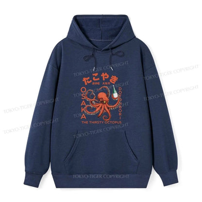 Tokyo-Tiger Octopus Drinks Soju Classic Hoodie