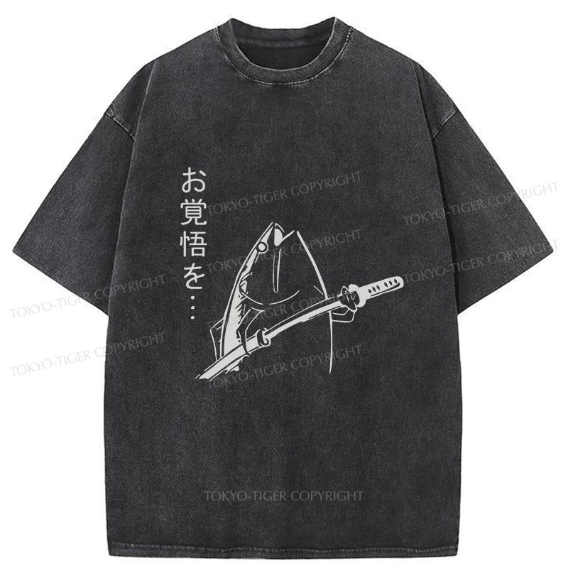 Tokyo-Tiger The Fish With The Knife Japanese Washed T-Shirt