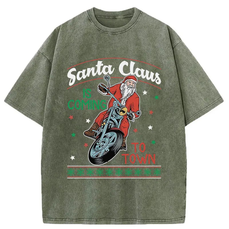 Tokyo-Tiger Christmas Is Coming Japan Washed T-Shirt