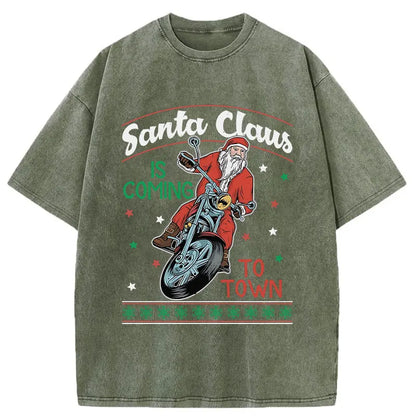 Tokyo-Tiger Christmas Is Coming Japan Washed T-Shirt