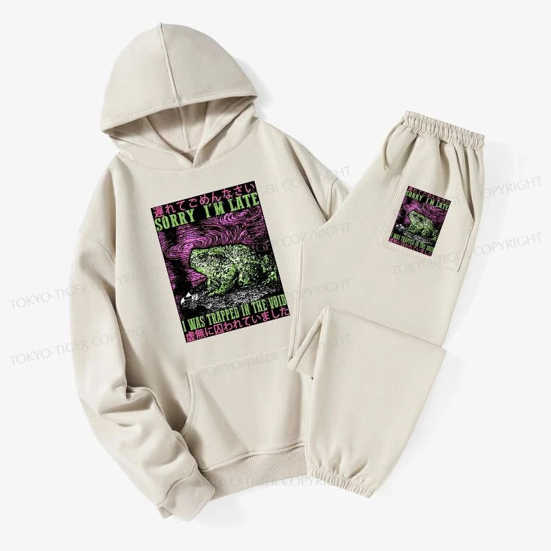 Tokyo-Tiger Frogs Trapped In The Void Fleece Lined Hoodie Set