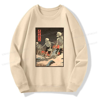 Tokyo-Tiger Japanese Rising Skeletons Sweatshirt