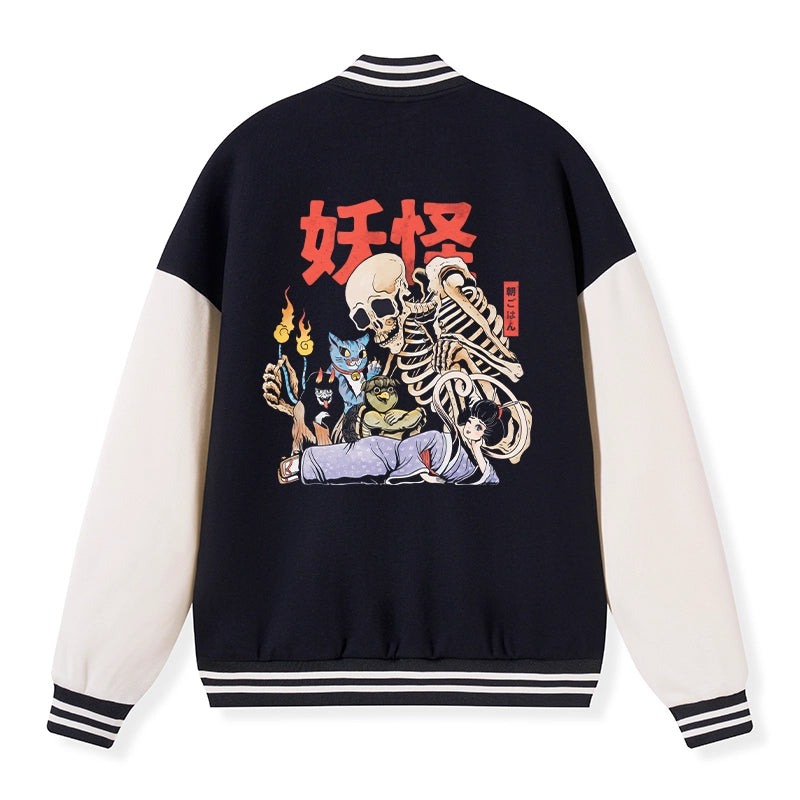 Tokyo-Tiger The Yokai Club Embroidery Varsity Jacket