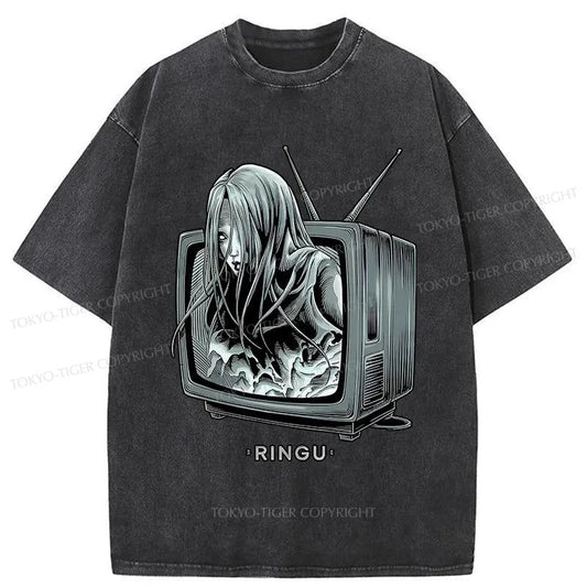 Tokyo-Tiger Ringu Japanese Washed T-Shirt