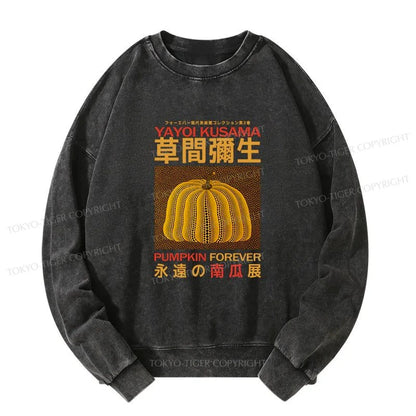 Tokyo-Tiger Forever Pumpkin Exhibition Japanese Washed Sweatshirt