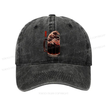 Tokyo-Tiger The Great Wave Of Beer Japanese Washed Cap