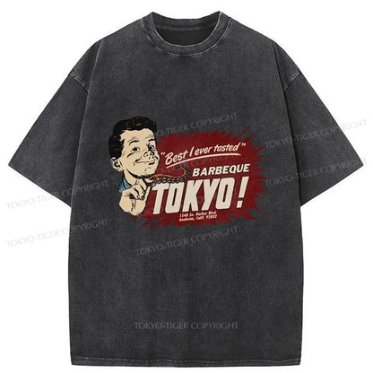 Tokyo-Tiger Japanese Seafood BBQ Washed T-Shirt