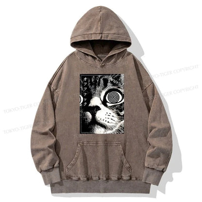 Tokyo-Tiger Scary Cat Japan Washed Hoodie