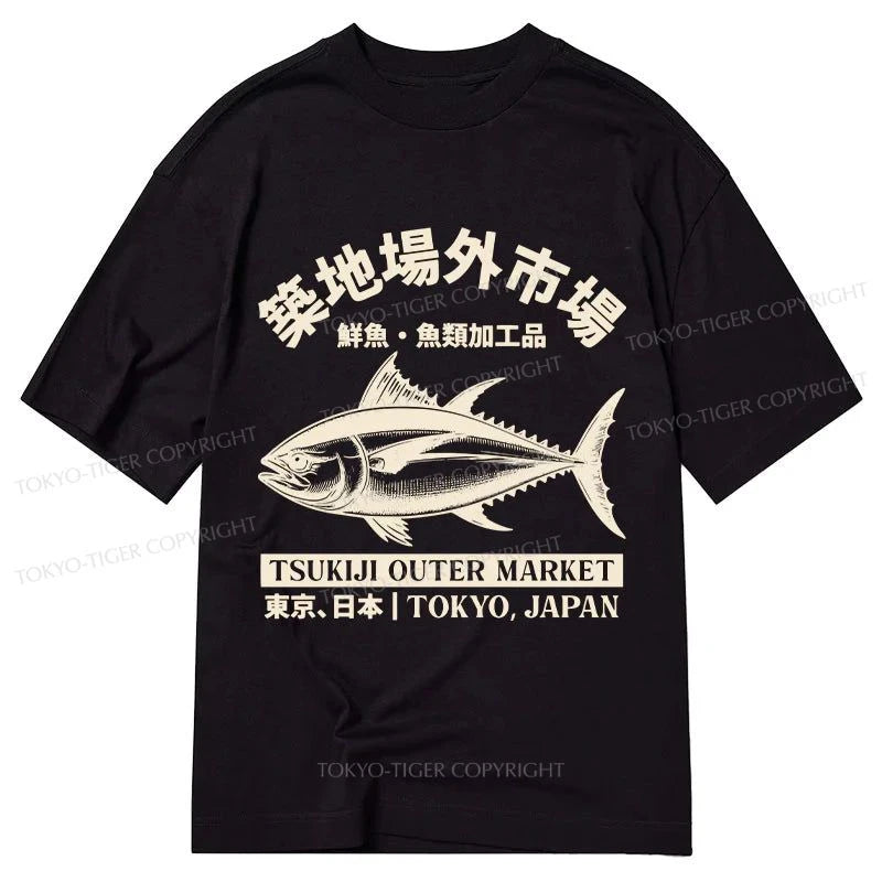 Tokyo-Tiger Japan Tsukiji Fish Market Classic T-Shirt