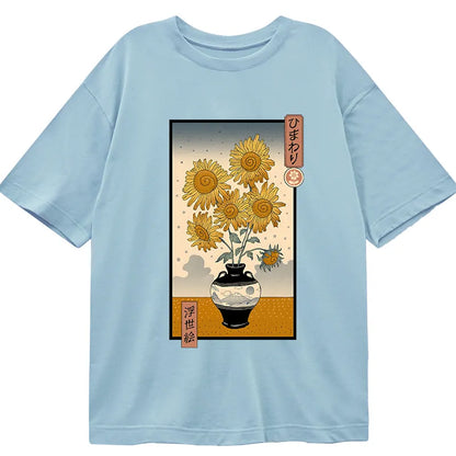Tokyo-Tiger Sunflowers Ukiyo-e Classic T-Shirt