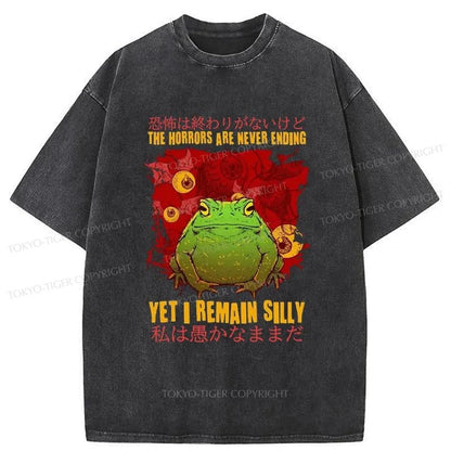 Tokyo-Tiger Yet I Remain Silly Frog Washed T-Shirt