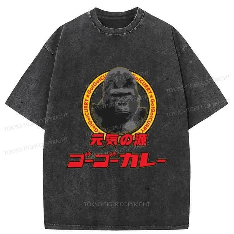 Tokyo-Tiger Go! Go! Curry Logo Japan ashed T-Shirt