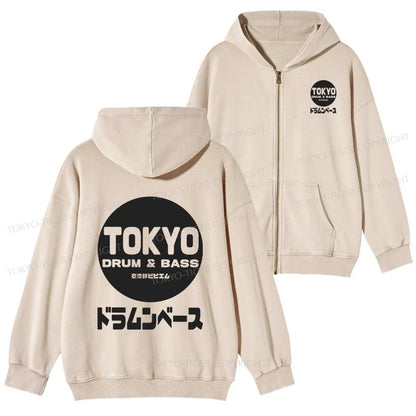 Tokyo-Tiger Tokyo DnB Japanese Washed Zip Hoodie