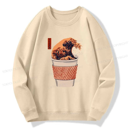 Tokyo-Tiger The Great Wave Coffee Sweatshirt