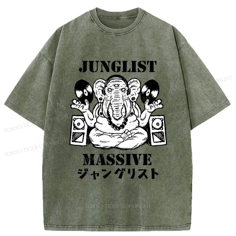 Tokyo-Tiger Junglist Massive Washed T-Shirt