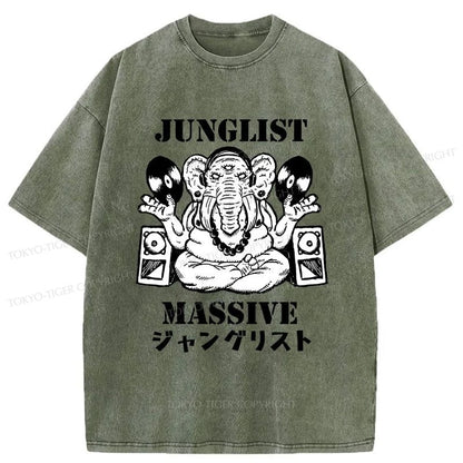 Tokyo-Tiger Junglist Massive Washed T-Shirt