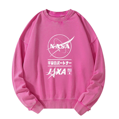 Tokyo-Tiger NASA JAXA Space Partners Washed Sweatshirt