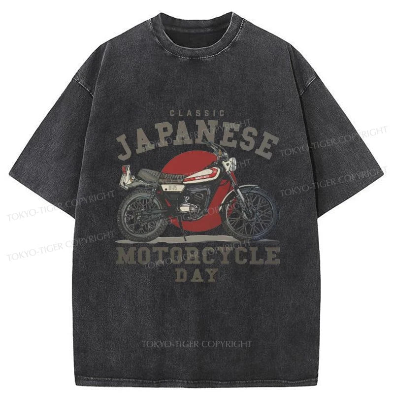 Tokyo-Tiger Japanese Motorcycle Washed T-Shirt