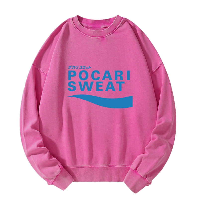 Tokyo-Tiger POCARI SWEAT Blue Washed Sweatshirt