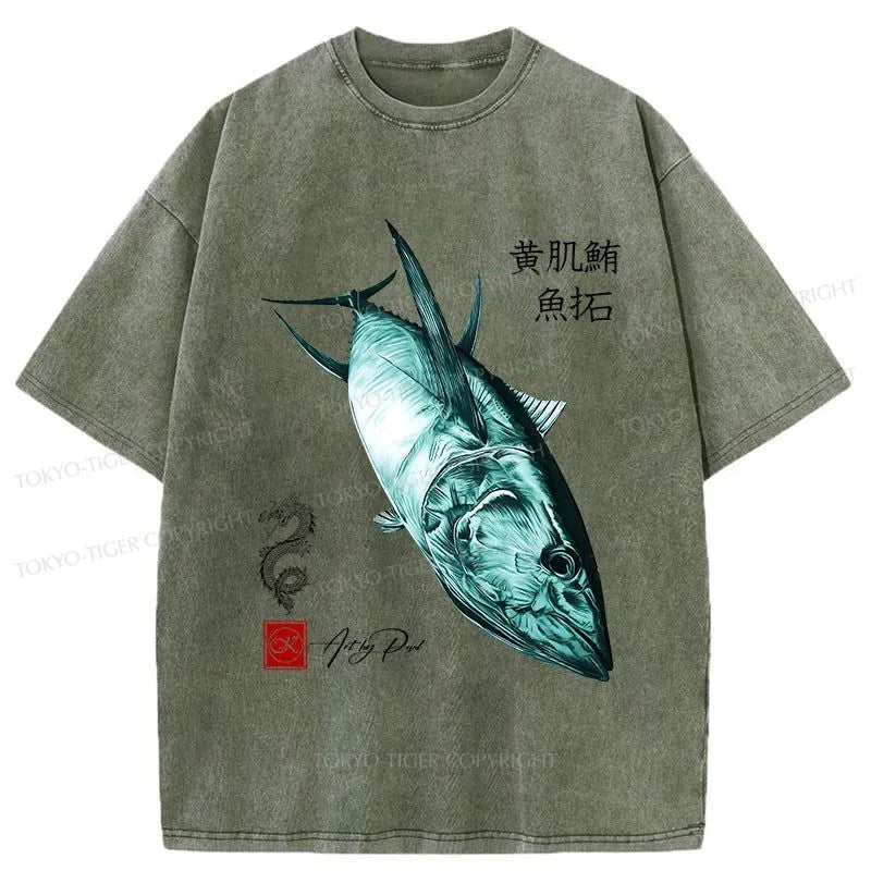 Tokyo-Tiger Tuna Japanese Washed T-Shirt