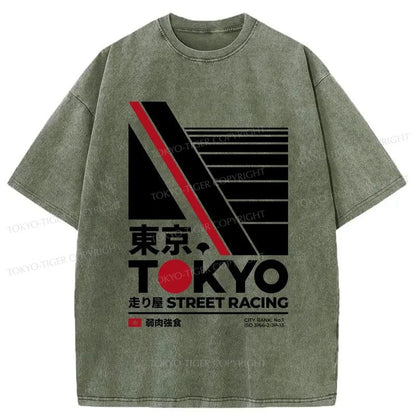 Tokyo-Tiger Tokyo Street Racing Washed T-Shirt