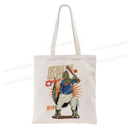 Tokyo-Tiger OKINAWA GIANTS Dinosaur Tote Bag