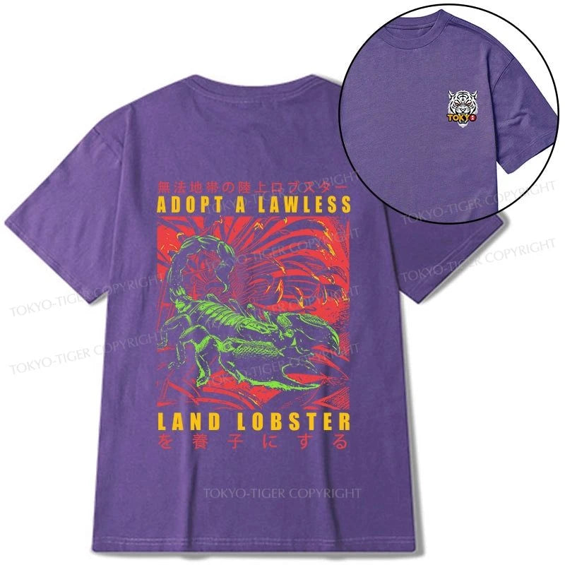 Tokyo-Tiger Adopting A Land Lobster Japanese Front Back Classic T-Shirt