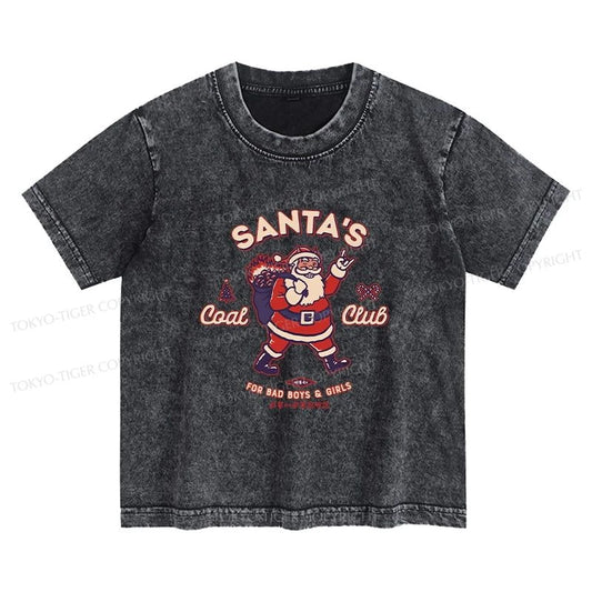 Tokyo-Tiger Santa's Coal Club Japan Kids Washed T-Shirt