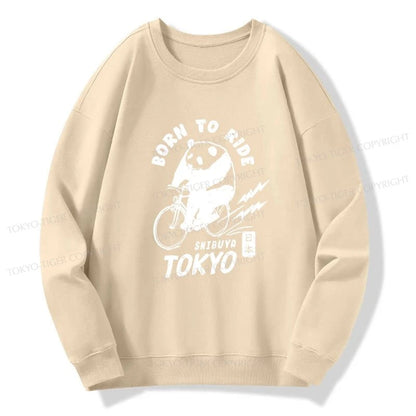 Tokyo-Tiger Pandas Ride Bicycles Sweatshirt