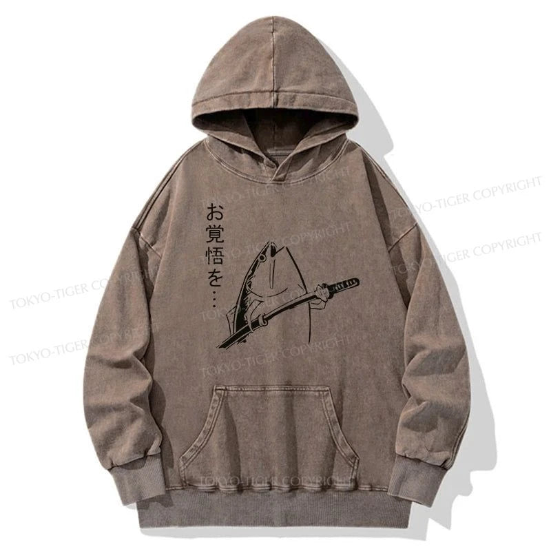 Tokyo-Tiger The Fish With The Knife Japanese Washed Hoodie