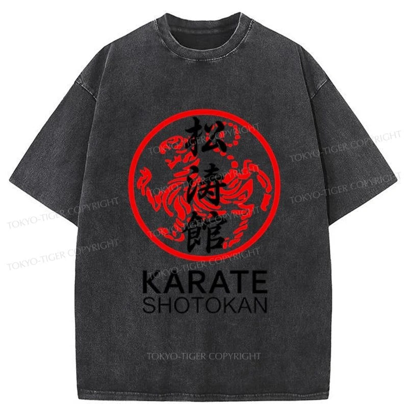 Tokyo-Tiger Karate Shotokan Washed T-Shirt