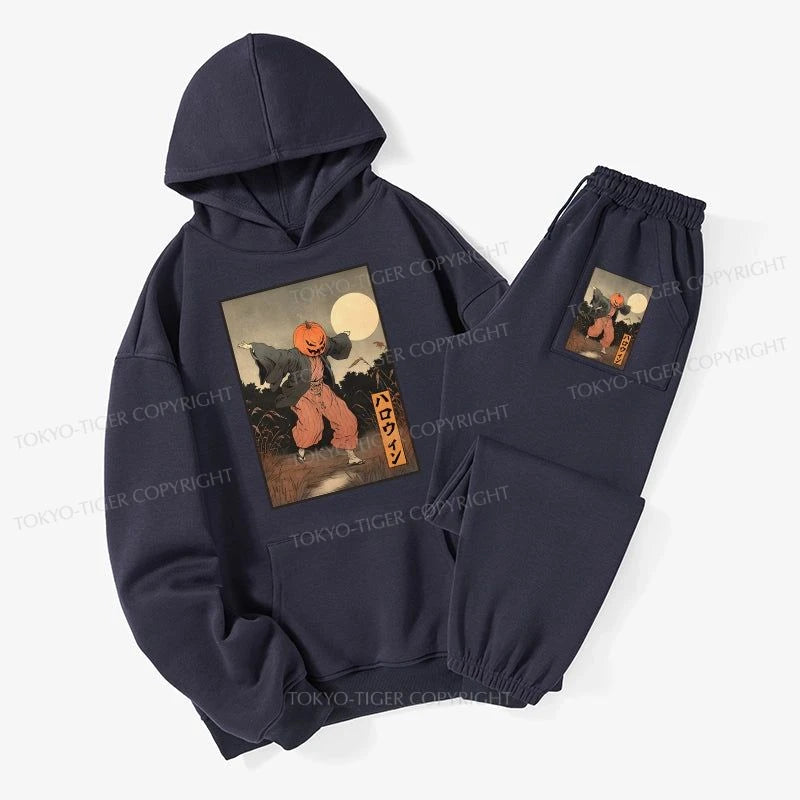 Tokyo-Tiger Japanese Pumpkin Monster Fleece Lined Hoodie Set