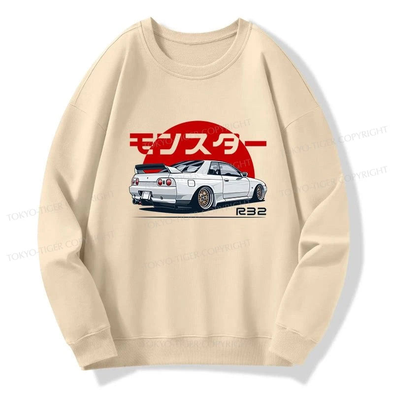 Tokyo-Tiger Monster. Skyline R32 GTR Sweatshirt