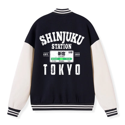 Tokyo-Tiger Shinjuku Station Yamanote Line Embroidery Varsity Jacket