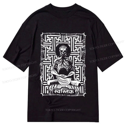 Tokyo-Tiger Sayagata Buddha Graphic Classic T-Shirt