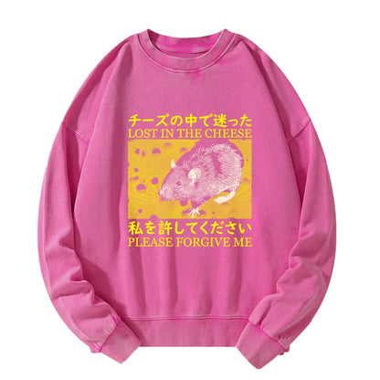 Tokyo-Tiger Lost in the Cheese Rat Washed Sweatshirt