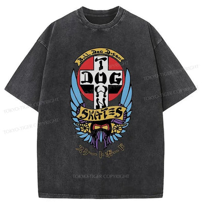 Tokyo-Tiger Cross Skateboards Japan Washed T-Shirt